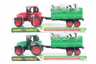 Obrázek z Traktor s přívěsem se zvířátky 28cm, 2dr 